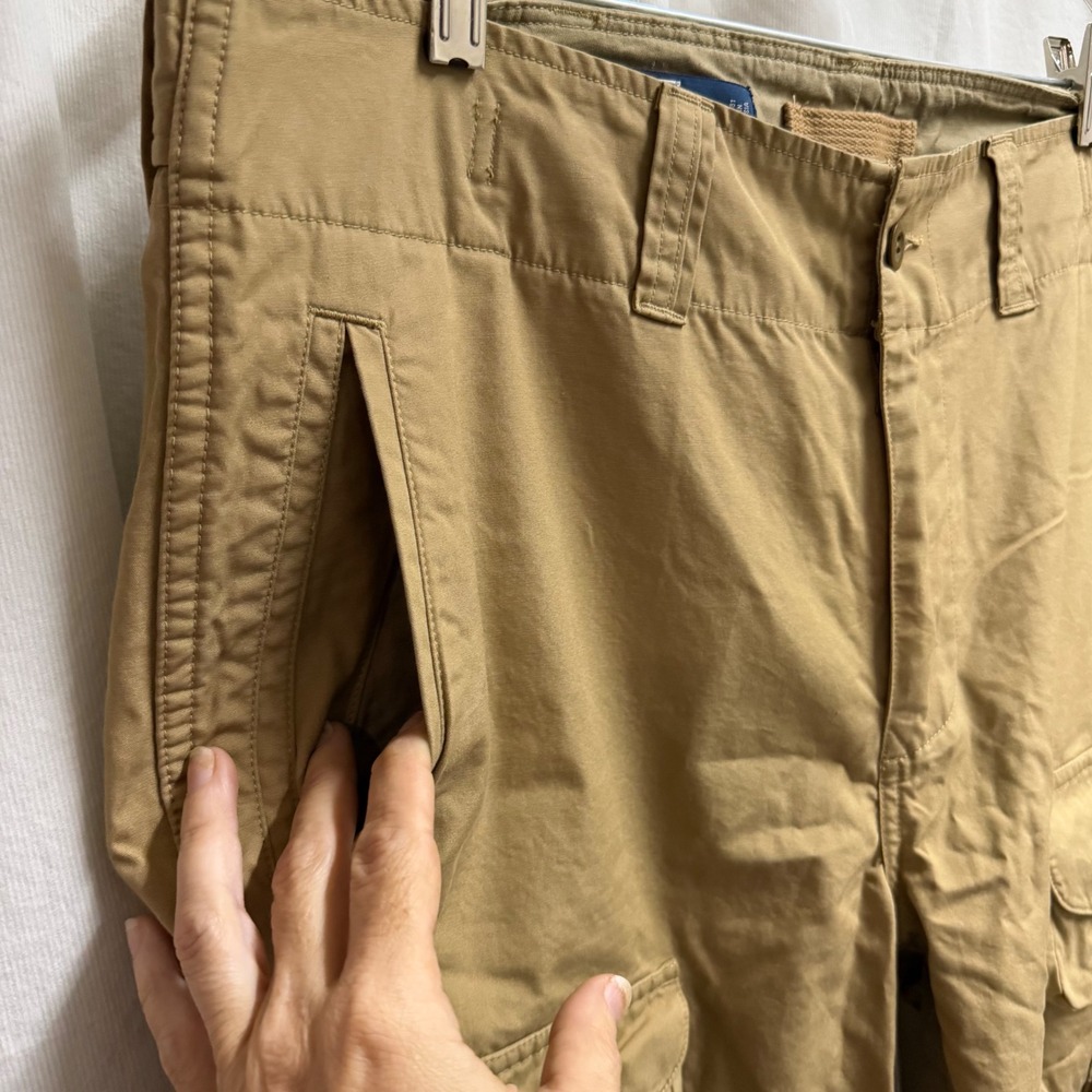 VTG Polo Ralph Lauren Mens Khaki Paratrooper Cargo Pants 36x30 Utility Trousers - Picture 4 of 14